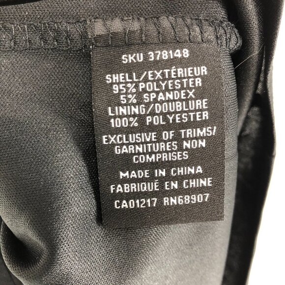 Le Chateau Black white Polka Dot short sleeve ruched NWT Dress Size Large - Picture 9 of 16